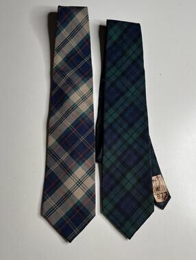 Pendleton Ties Lot 2 Mens One Size Multicolor Wool Tartan Plaid USA Neckties